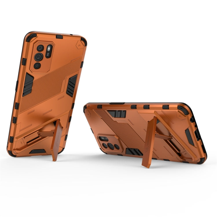 For OPPO Reno6 Z Punk Armor 2 in 1 PC + TPU Shockproof Case with Invisible Holder