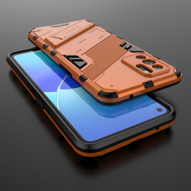 For OPPO Reno6 Z Punk Armor 2 in 1 PC + TPU Shockproof Case with Invisible Holder