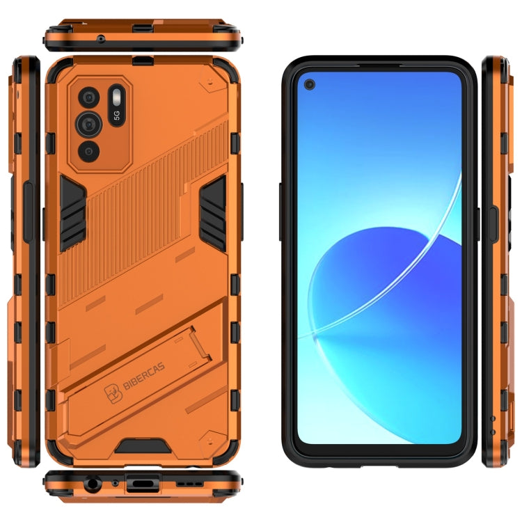 For OPPO Reno6 Z Punk Armor 2 in 1 PC + TPU Shockproof Case with Invisible Holder