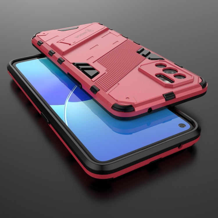 For OPPO Reno6 Z Punk Armor 2 in 1 PC + TPU Shockproof Case with Invisible Holder