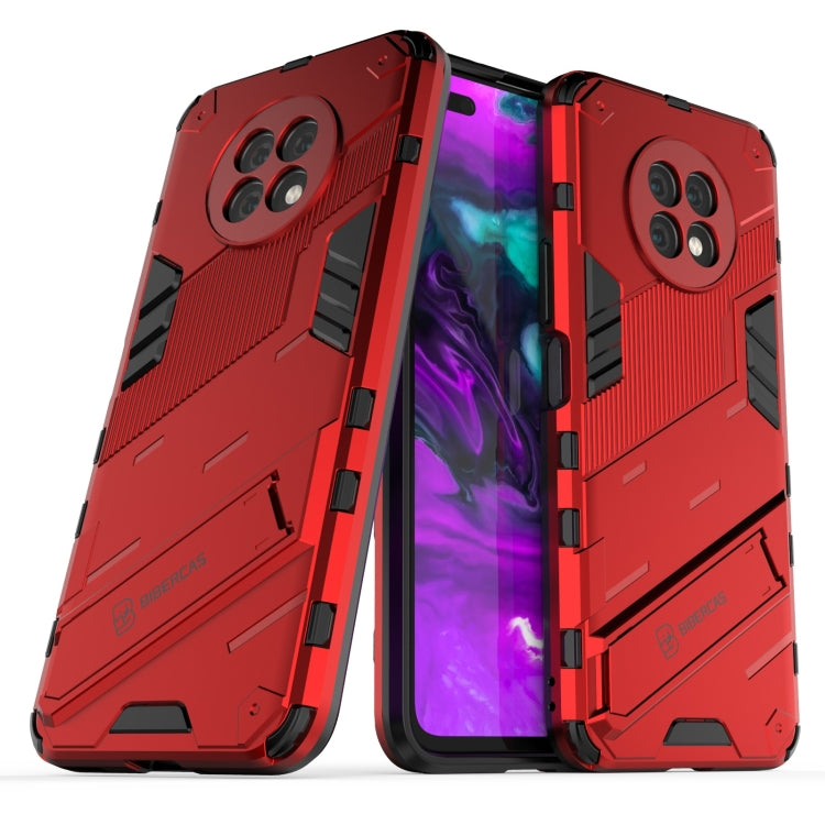 For Honor X20 Punk Armor 2 in 1 PC + TPU Shockproof Case with Invisible Holder
