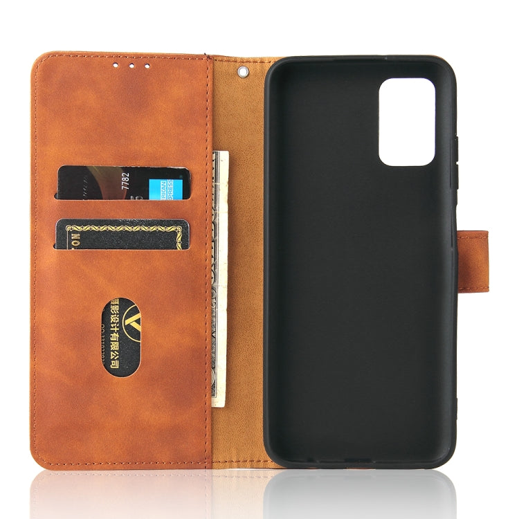 For Samsung Galaxy A03s Solid Color Skin Feel Magnetic Buckle Horizontal Flip Calf Texture PU Leather Case with Holder & Card Slots & Wallet