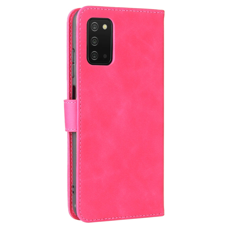 For Samsung Galaxy A03s Solid Color Skin Feel Magnetic Buckle Horizontal Flip Calf Texture PU Leather Case with Holder & Card Slots & Wallet