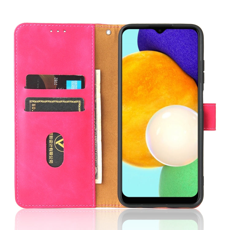 For Samsung Galaxy A03s Solid Color Skin Feel Magnetic Buckle Horizontal Flip Calf Texture PU Leather Case with Holder & Card Slots & Wallet