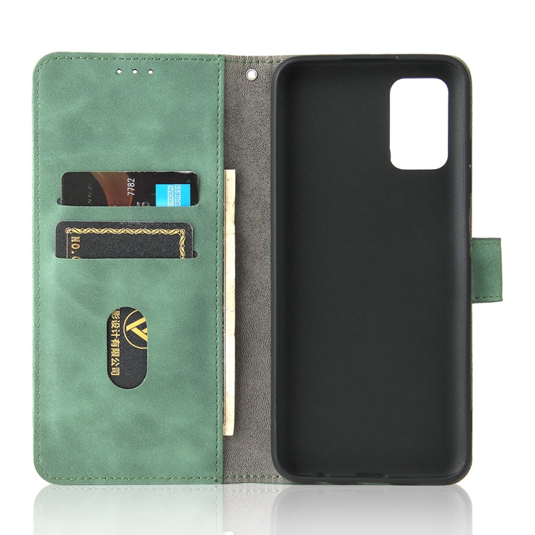For Samsung Galaxy A03s Solid Color Skin Feel Magnetic Buckle Horizontal Flip Calf Texture PU Leather Case with Holder & Card Slots & Wallet