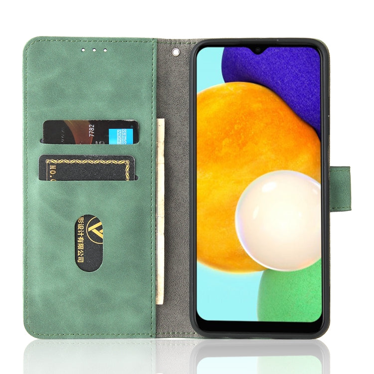 For Samsung Galaxy A03s Solid Color Skin Feel Magnetic Buckle Horizontal Flip Calf Texture PU Leather Case with Holder & Card Slots & Wallet