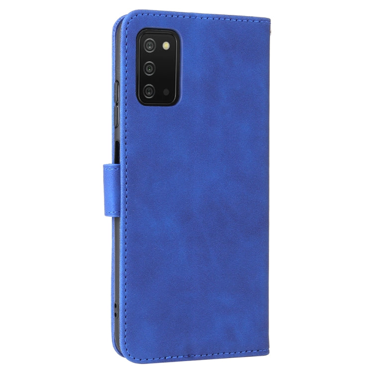 For Samsung Galaxy A03s Solid Color Skin Feel Magnetic Buckle Horizontal Flip Calf Texture PU Leather Case with Holder & Card Slots & Wallet