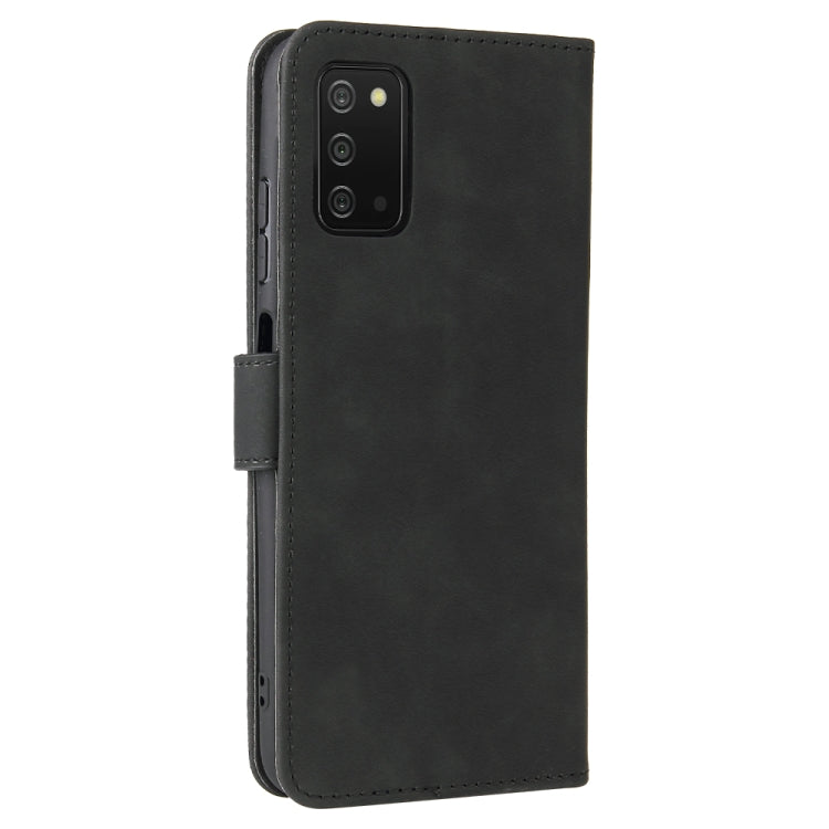For Samsung Galaxy A03s Solid Color Skin Feel Magnetic Buckle Horizontal Flip Calf Texture PU Leather Case with Holder & Card Slots & Wallet