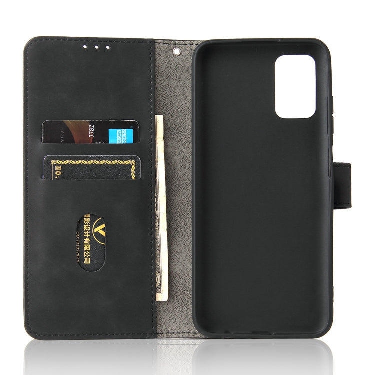 For Samsung Galaxy A03s Solid Color Skin Feel Magnetic Buckle Horizontal Flip Calf Texture PU Leather Case with Holder & Card Slots & Wallet