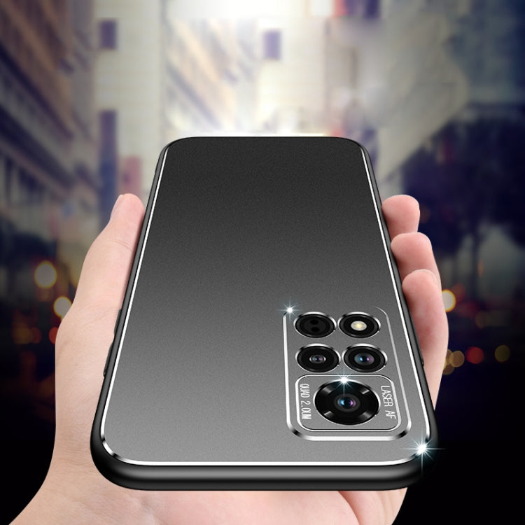 For Honor V40 5G Cool Frosted Metal TPU Shockproof Case