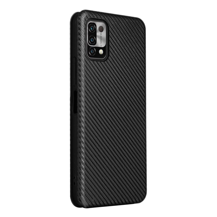 For UMIDIGI Power 5 Carbon Fiber Texture Horizontal Flip TPU + PC + PU Leather Case with Card Slot