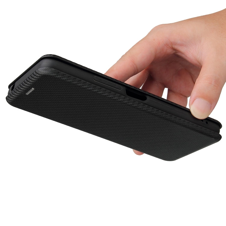 For UMIDIGI Power 5 Carbon Fiber Texture Horizontal Flip TPU + PC + PU Leather Case with Card Slot