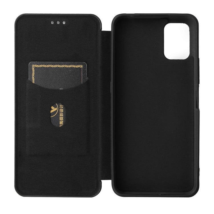 For UMIDIGI Power 5 Carbon Fiber Texture Horizontal Flip TPU + PC + PU Leather Case with Card Slot