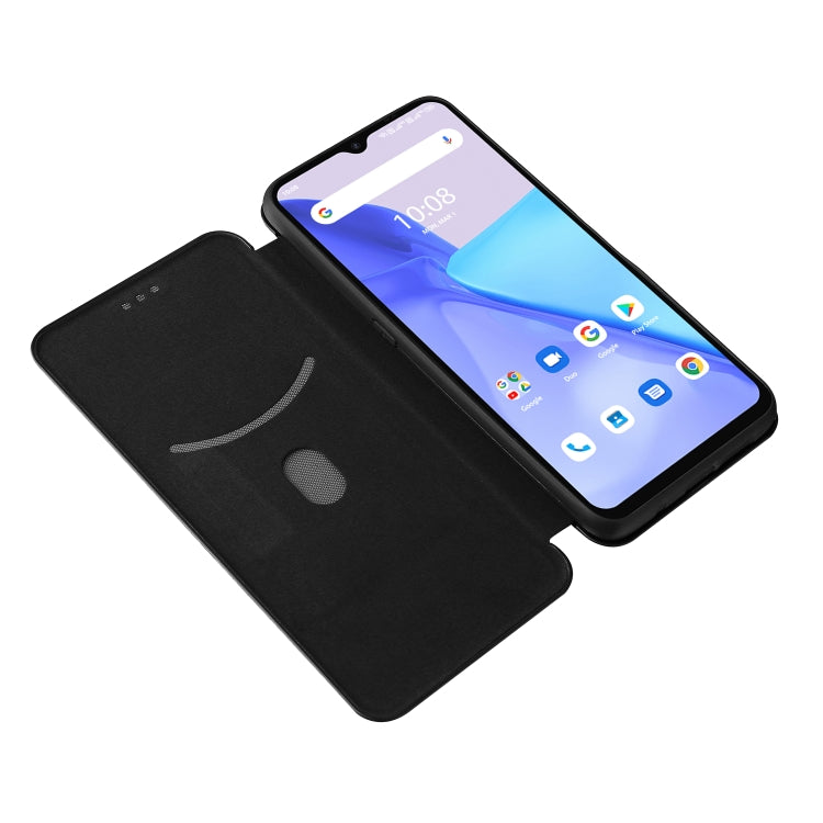For UMIDIGI Power 5 Carbon Fiber Texture Horizontal Flip TPU + PC + PU Leather Case with Card Slot