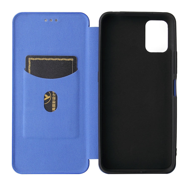 For UMIDIGI Power 5 Carbon Fiber Texture Horizontal Flip TPU + PC + PU Leather Case with Card Slot