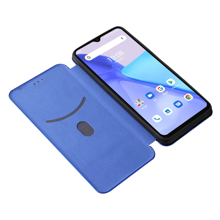 For UMIDIGI Power 5 Carbon Fiber Texture Horizontal Flip TPU + PC + PU Leather Case with Card Slot