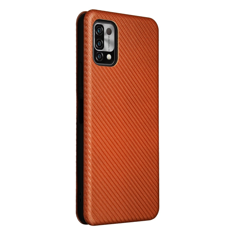 For UMIDIGI Power 5 Carbon Fiber Texture Horizontal Flip TPU + PC + PU Leather Case with Card Slot