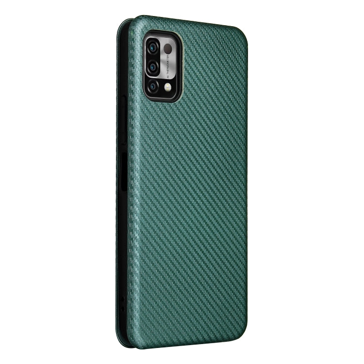 For UMIDIGI Power 5 Carbon Fiber Texture Horizontal Flip TPU + PC + PU Leather Case with Card Slot