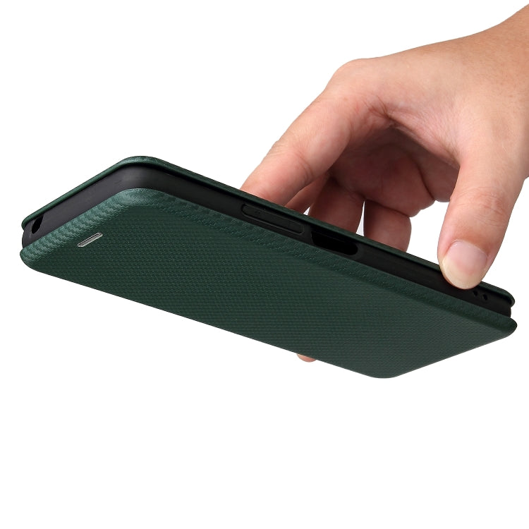 For UMIDIGI Power 5 Carbon Fiber Texture Horizontal Flip TPU + PC + PU Leather Case with Card Slot