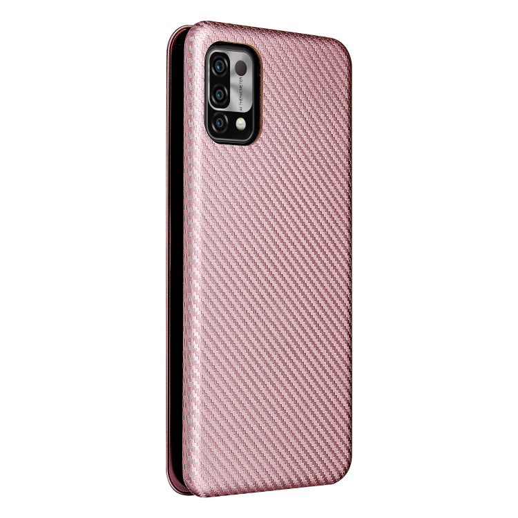 For UMIDIGI Power 5 Carbon Fiber Texture Horizontal Flip TPU + PC + PU Leather Case with Card Slot