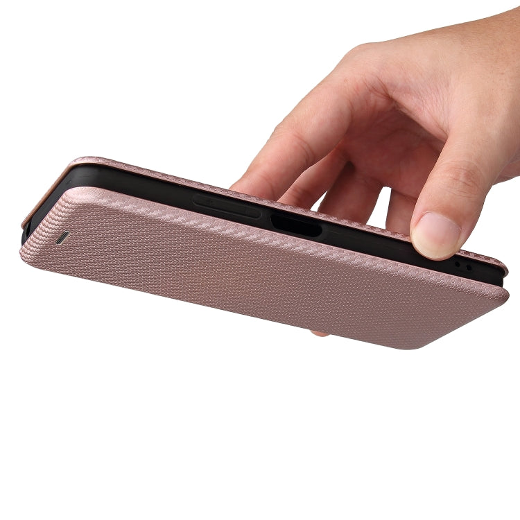 For UMIDIGI Power 5 Carbon Fiber Texture Horizontal Flip TPU + PC + PU Leather Case with Card Slot