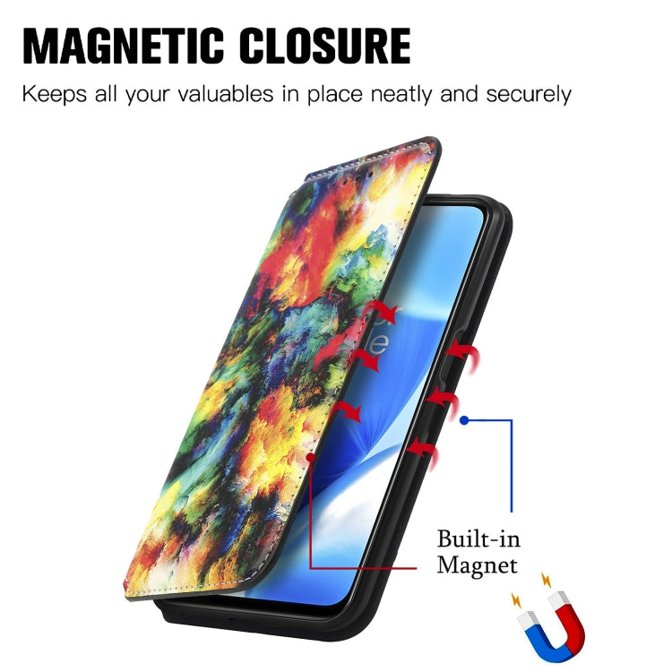 For OnePlus Nord N200 5G Colorful Magnetic Horizontal Flip PU Leather Case with Holder & Card Slot & Wallet