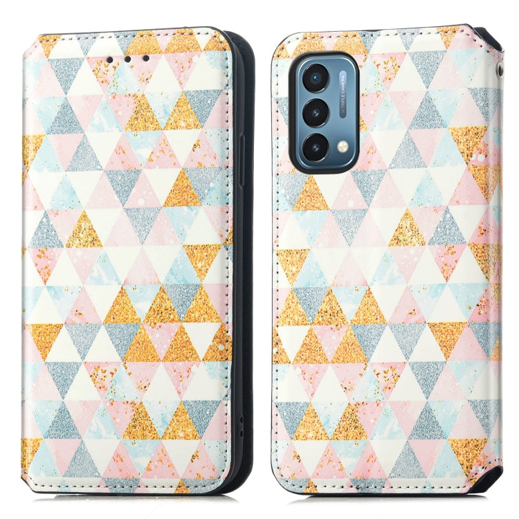 For OnePlus Nord N200 5G Colorful Magnetic Horizontal Flip PU Leather Case with Holder & Card Slot & Wallet