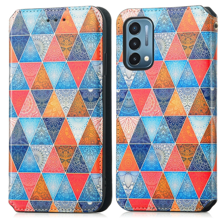 For OnePlus Nord N200 5G Colorful Magnetic Horizontal Flip PU Leather Case with Holder & Card Slot & Wallet