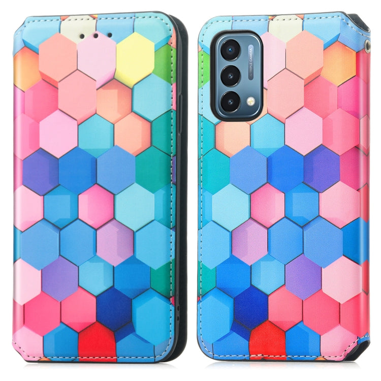 For OnePlus Nord N200 5G Colorful Magnetic Horizontal Flip PU Leather Case with Holder & Card Slot & Wallet