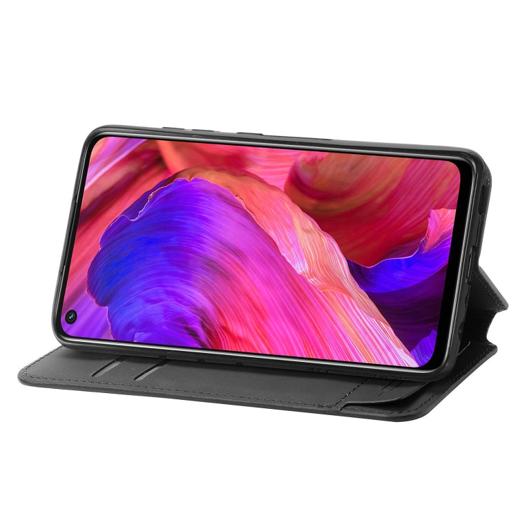 For OPPO A54 5G Colorful Magnetic Horizontal Flip PU Leather Case with Holder & Card Slot & Wallet