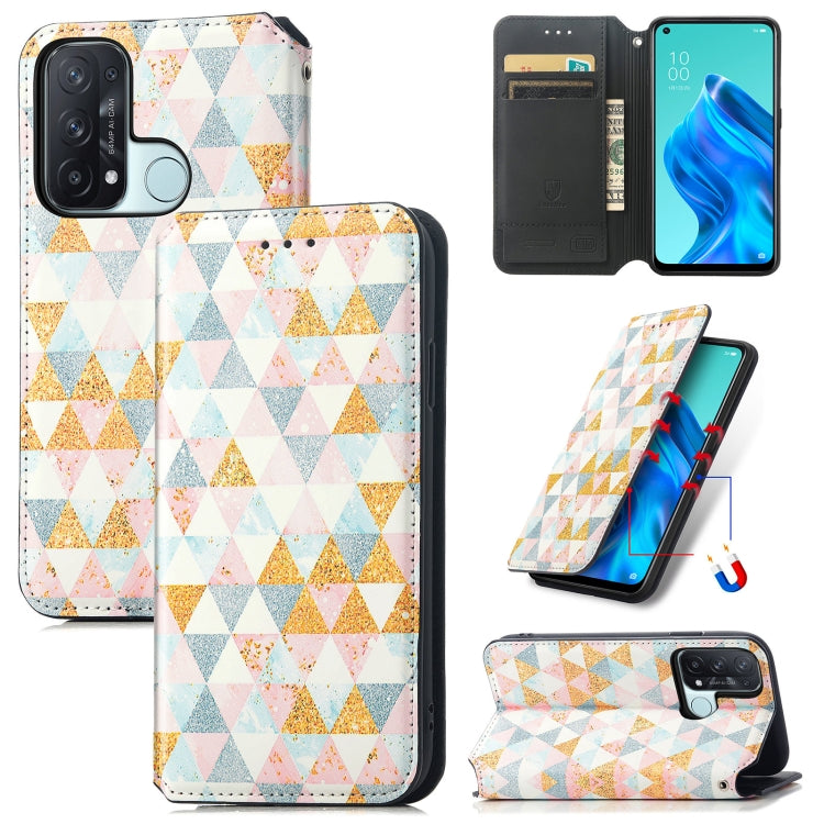 For OPPO Reno 5A Colorful Magnetic Horizontal Flip PU Leather Case with Holder & Card Slot & Wallet