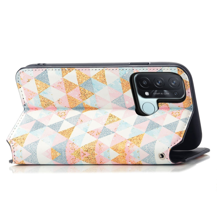 For OPPO Reno 5A Colorful Magnetic Horizontal Flip PU Leather Case with Holder & Card Slot & Wallet