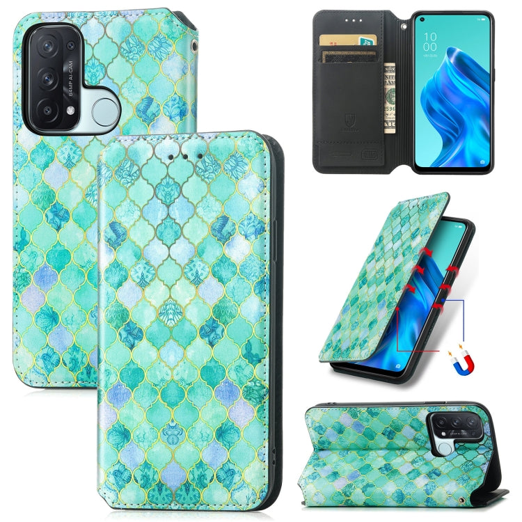For OPPO Reno 5A Colorful Magnetic Horizontal Flip PU Leather Case with Holder & Card Slot & Wallet