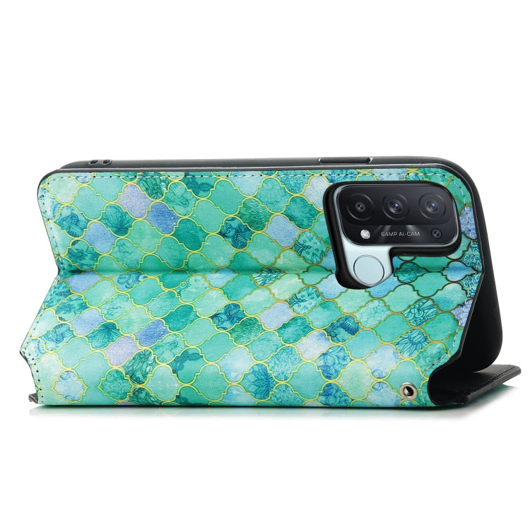 For OPPO Reno 5A Colorful Magnetic Horizontal Flip PU Leather Case with Holder & Card Slot & Wallet