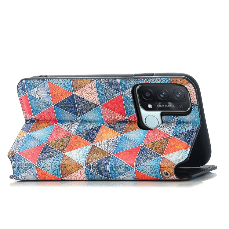 For OPPO Reno 5A Colorful Magnetic Horizontal Flip PU Leather Case with Holder & Card Slot & Wallet