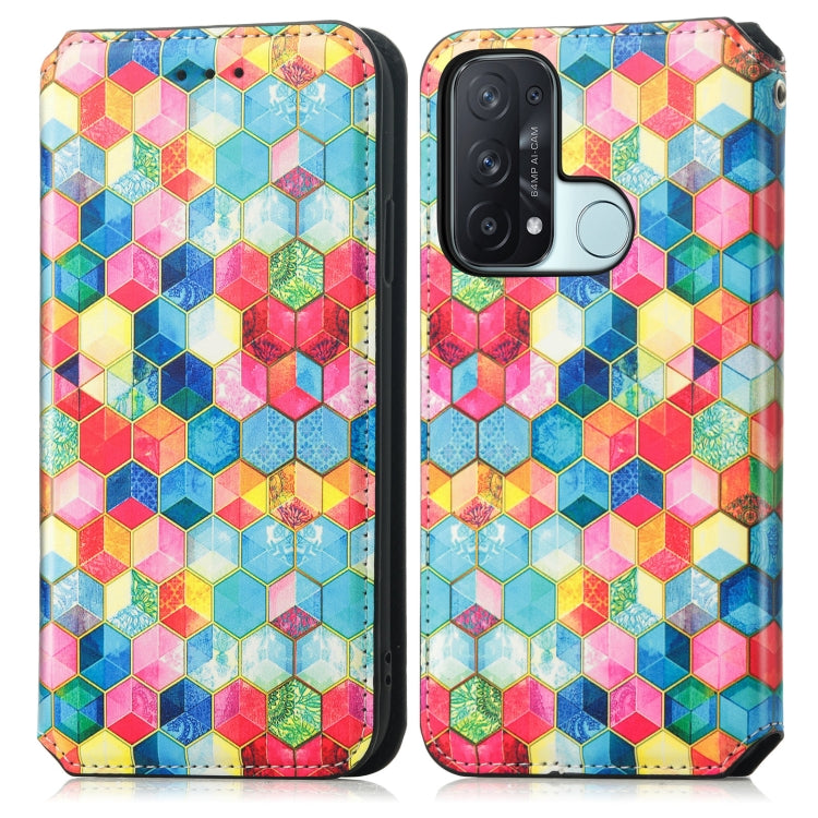 For OPPO Reno 5A Colorful Magnetic Horizontal Flip PU Leather Case with Holder & Card Slot & Wallet