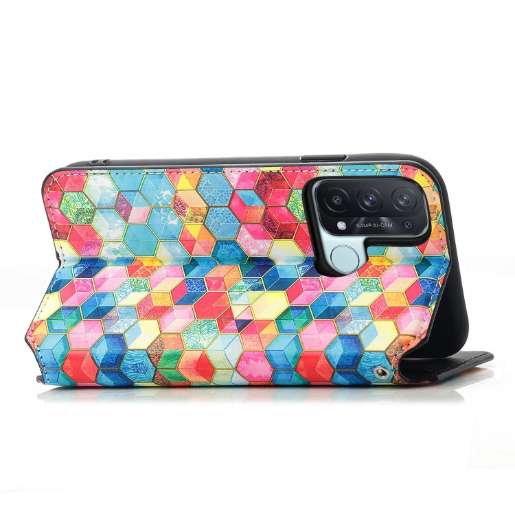 For OPPO Reno 5A Colorful Magnetic Horizontal Flip PU Leather Case with Holder & Card Slot & Wallet