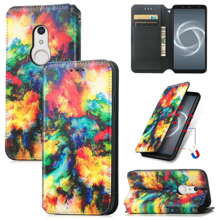 For Fujitsu Arrows BZ02/Be4 Plus/F-41B Colorful Magnetic Horizontal Flip PU Leather Case with Holder & Card Slot & Wallet