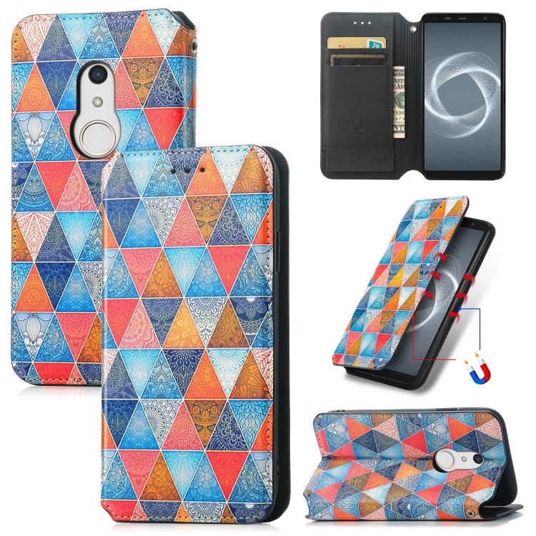 For Fujitsu Arrows BZ02/Be4 Plus/F-41B Colorful Magnetic Horizontal Flip PU Leather Case with Holder & Card Slot & Wallet