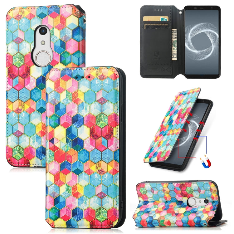 For Fujitsu Arrows BZ02/Be4 Plus/F-41B Colorful Magnetic Horizontal Flip PU Leather Case with Holder & Card Slot & Wallet