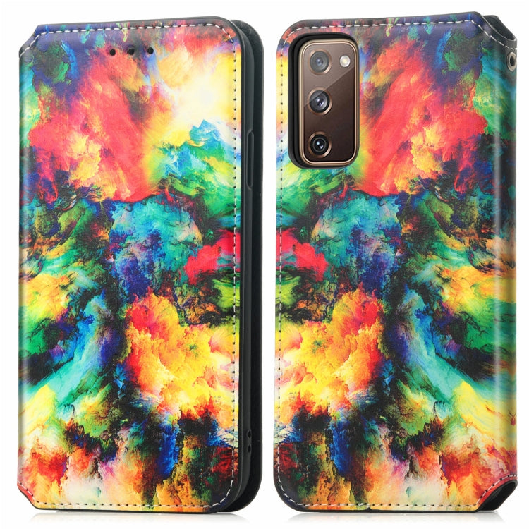 For Samsung Galaxy S20 FE Colorful Magnetic Horizontal Flip PU Leather Case with Holder & Card Slot & Wallet