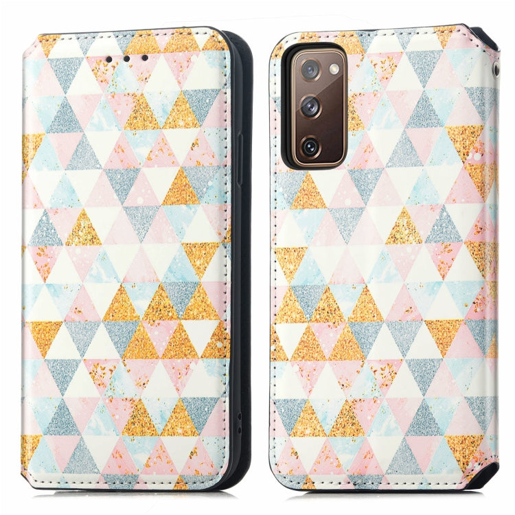 For Samsung Galaxy S20 FE Colorful Magnetic Horizontal Flip PU Leather Case with Holder & Card Slot & Wallet