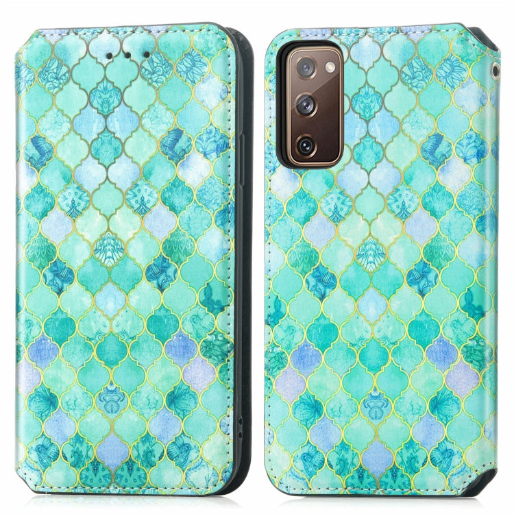 For Samsung Galaxy S20 FE Colorful Magnetic Horizontal Flip PU Leather Case with Holder & Card Slot & Wallet