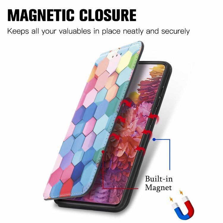 For Samsung Galaxy S20 FE Colorful Magnetic Horizontal Flip PU Leather Case with Holder & Card Slot & Wallet
