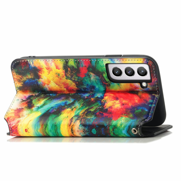 For Samsung Galaxy S21 FE Colorful Magnetic Horizontal Flip PU Leather Case with Holder & Card Slot & Wallet