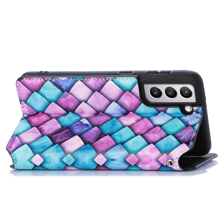 For Samsung Galaxy S21+ 5G Colorful Magnetic Horizontal Flip PU Leather Case with Holder & Card Slot & Wallet