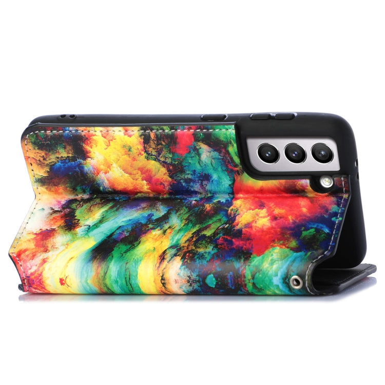 For Samsung Galaxy S21+ 5G Colorful Magnetic Horizontal Flip PU Leather Case with Holder & Card Slot & Wallet