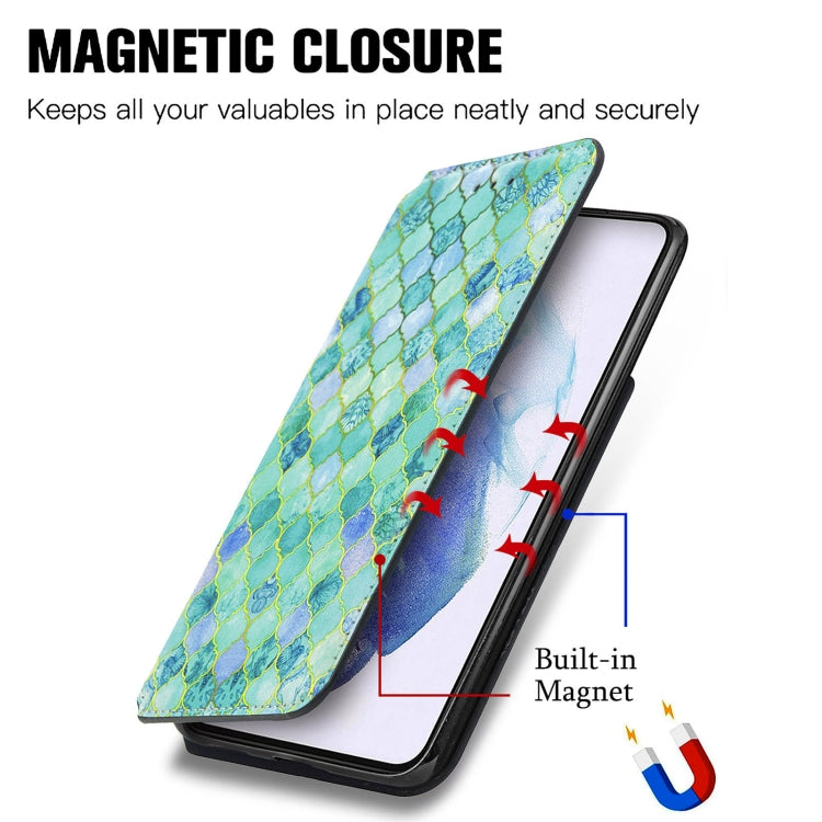 For Samsung Galaxy S21+ 5G Colorful Magnetic Horizontal Flip PU Leather Case with Holder & Card Slot & Wallet