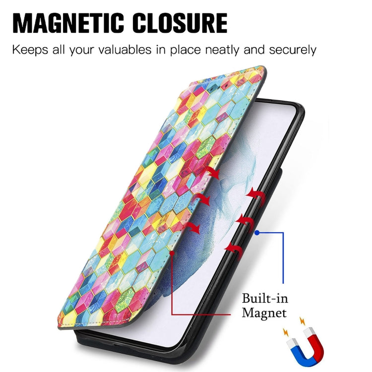 For Samsung Galaxy S21+ 5G Colorful Magnetic Horizontal Flip PU Leather Case with Holder & Card Slot & Wallet