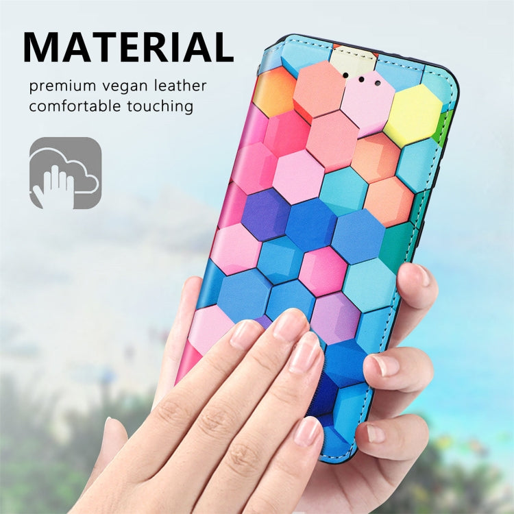 For Samsung Galaxy S21 Ultra 5G Colorful Magnetic Horizontal Flip PU Leather Case with Holder & Card Slot & Wallet
